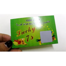 Custom design security paper printing scratch off card /gift coupon/ voucher